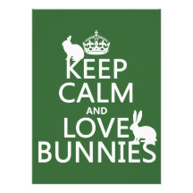 Gardez le calme et aimez les lapins - toutes les c invitations