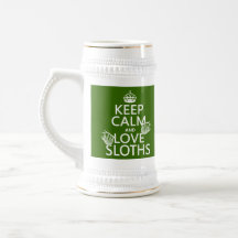 Gardez le calme et aimez les paresses (toute coule mug