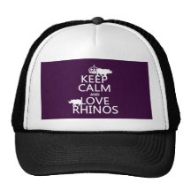 Gardez le calme et aimez les rhinocéros (toute cou casquettes
