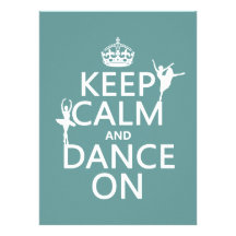 Gardez le calme et dansez sur (ballet) (toutes les cartons d'invitation