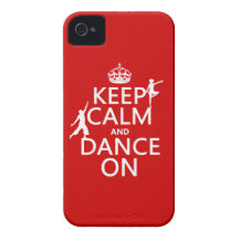 Gardez le calme et dansez sur (dans toutes les cou coques Case-Mate iPhone 4