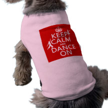 Gardez le calme et dansez sur (dans toutes les cou tee-shirts pour toutous