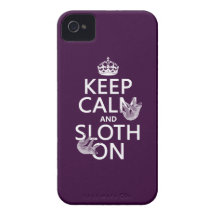 Gardez le calme et la paresse dessus coque iPhone 4 Case-Mate
