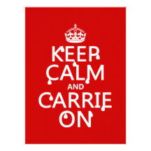 Gardez le calme et le Carrie dessus - sang - toute Invitation