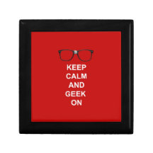 Gardez le calme et le geek dessus boîte à souvenirs