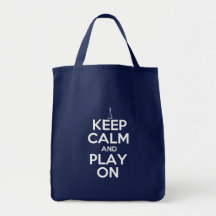 Gardez le calme et le jeu sur des clochettes sac