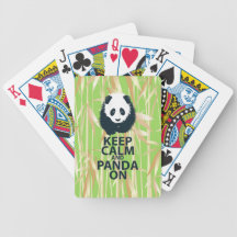 Gardez le calme et le panda sur le cadeau original jeux de cartes poker
