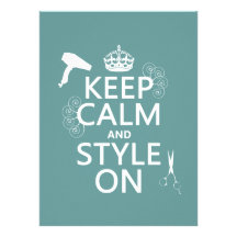 Gardez le calme et le style sur (toute couleur d'a invitations personnalisables