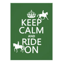 Gardez le calme et montez dessus - les chevaux, to invitations personnalisables