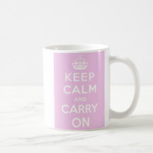 Gardez le calme pour continuer la tasse - rose
