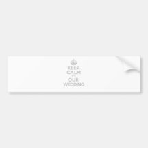 GARDEZ LE CALME son NOTRE MARIAGE Autocollant Pour Voiture