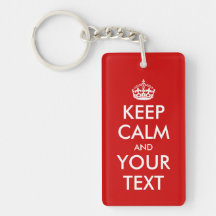 Gardez le modèle calme de keychain avec le texte p porteclés