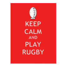 Gardez le rugby de calme et de jeu cartes postales