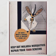 Gardez les moustiques de malaria réparent votre éb tract personnalisé