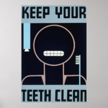 Gardez votre affiche propre de dents