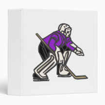 Gardien de but pourpre d'hockey