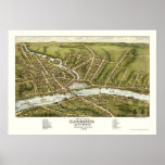 Gardiner & Pittston, ME Panoramic Map - 1878 Posters
