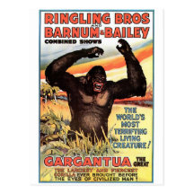 Gargantua The Great Retro Theatre Post Card