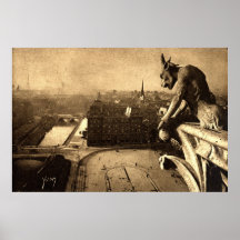 Gargouille Notre Dame, cru 1912 de Paris France Posters