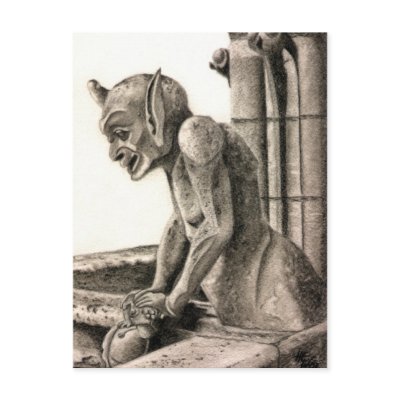 Gargoyle 2 postcard by Felidae52