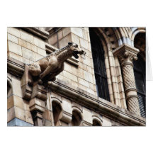 Gargoyle At The British Natural History Museum Greeting Card