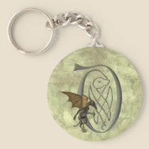 Gargoyle Decorated Initial D keychains