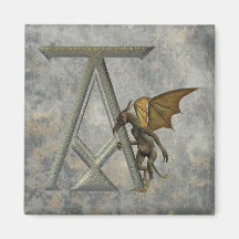 Gargoyle Monogram A Magnet