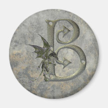 Gargoyle Monogram B Fridge Magnets