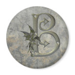 Gargoyle Monogram B Fridge Magnets