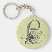 Gargoyle Monogram E Keychain