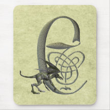 Gargoyle Monogram E Mouse Pads