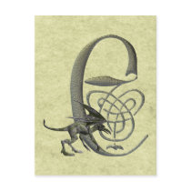 Gargoyle Monogram E Postcards