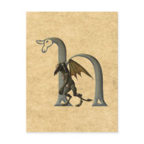 Gargoyle Monogram H Postcard