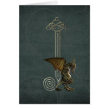 Gargoyle Monogram J Card