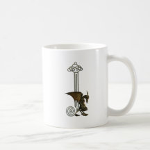 Gargoyle Monogram J Coffee Mugs