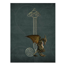 Gargoyle Monogram J Post Card