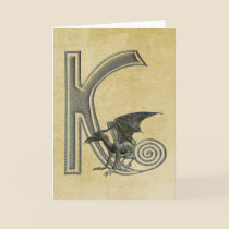 Gargoyle Monogram K cards