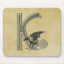 Gargoyle Monogram K Mousepad