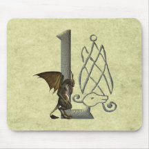 Gargoyle Monogram L Mouse Pads