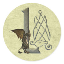 Gargoyle Monogram L Stickers