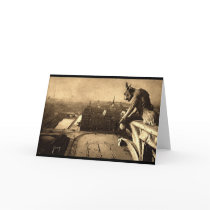 Gargoyle Notre Dame, Paris France 1912 Vintage Greeting Cards
