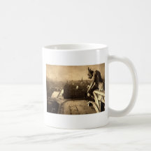Gargoyle Notre Dame, Paris France 1912 Vintage Coffee Mug