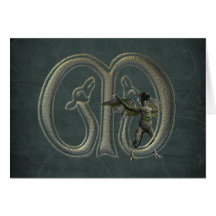 Gargoyles Monogram M Cards