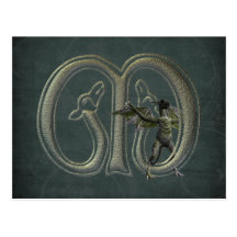 Gargoyles Monogram M Postcard