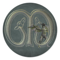 Gargoyles Monogram M Stickers