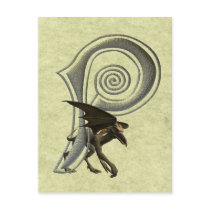 Gargoyles Monogram P Post Card