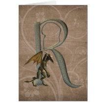 Gargoyles Monogram R Card