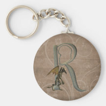 Gargoyles Monogram R Key Chain