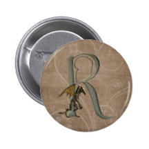 Gargoyles Monogram R Pin