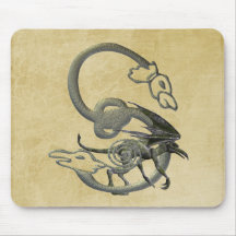 Gargoyles Monogram S Mouse Pad